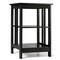 Modern End Table with Double Shelf Storage and Round Corner Design